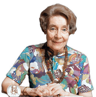 A reversed, enhanced, and colorized photographic cutout of Genieveve Rodis-Lewis used for visually identifying her.
