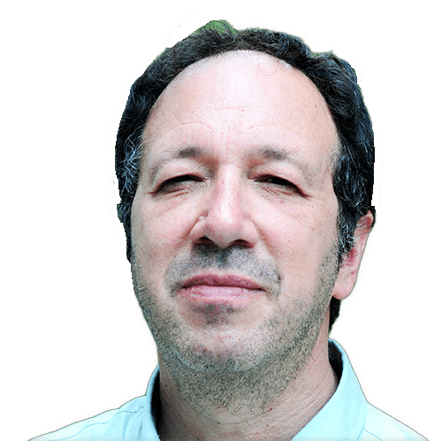 An enhanced color photographic headshot cutout of Scott O. Lilienfeld wearing a light green shirt used to visually identify him.