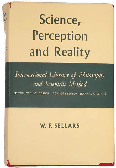 An enhanced color yellow and dark green photographic cutout of "Science, Perception and Reality" by Wilfrid Sellars used to visually identify it.