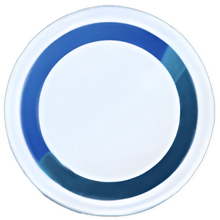 An enhanced cutout of a white circle with an inner dark blue ring with a white center is used as a bullet point.