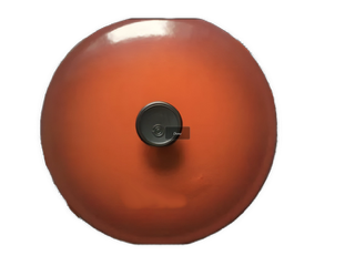 An enhanced orange lid cutout from a ceramic pot with a black knob  is used as a bullet point.