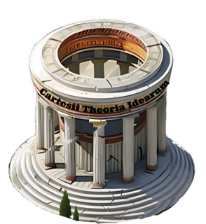 An enhanced descratched drawing cutout of a Romanesque circular gray stone building on top of five circular gray stonesteps with seven columns showing is used as a bullet point.