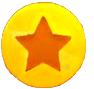 An enhanced cutout of a bright yellow circle with a five point red star is used as a bullet point.