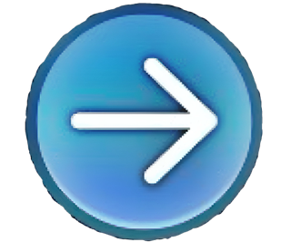 An enhanced lighter blue circle with a dark blue outer ring contains a centered white arrow pointing to the right on that lighter blue background to be used as a bullet point.