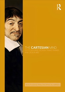 An enhanced cutout of the yellow orchre book cover of “The Cartesian Mind” (2025), edited by Jorge Secada, Travis Tanner, and Cecilia Wee, with the Frans Hals painting of René Descartes on the left-hand side, is used to identify it visually.