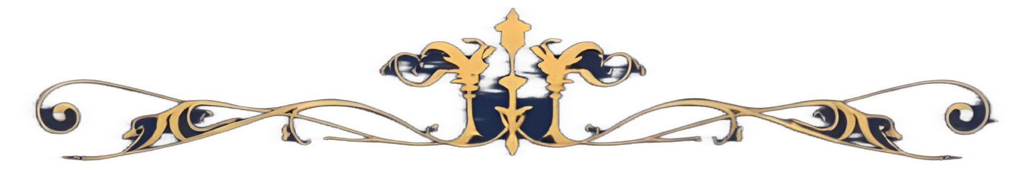 An enhanced cutout of a yellow fancy divider with some dark blue elements.