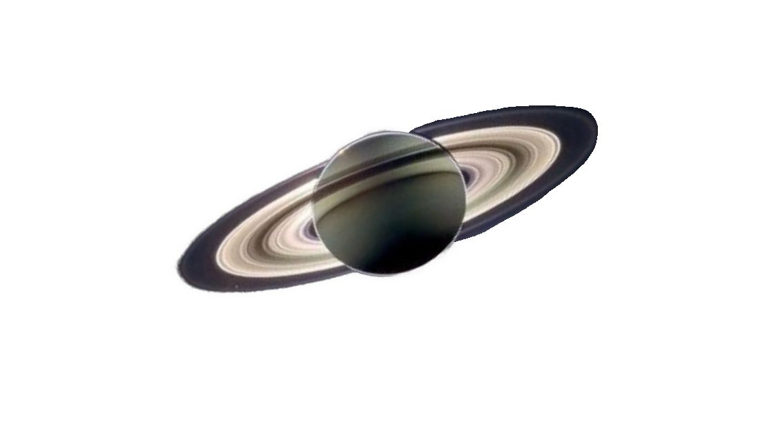A ringed planet at an upward to the right tilt is used as a bullet point.