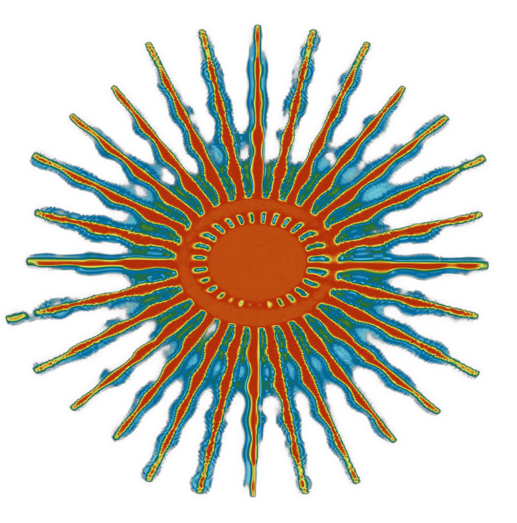 A spiky sphere of gray with an orange center serves as a bullet point.