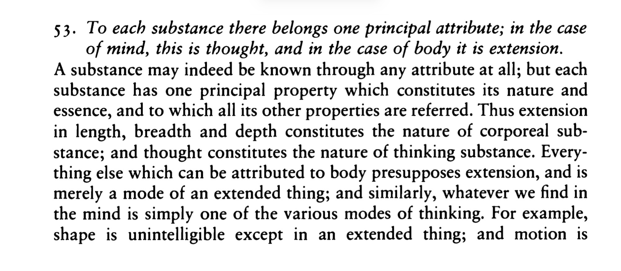 A screenshot of Descartes’s Principles I.53.