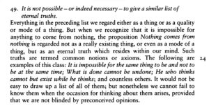 A screenshot of Descartes’s Principles of Philosophy I.49.